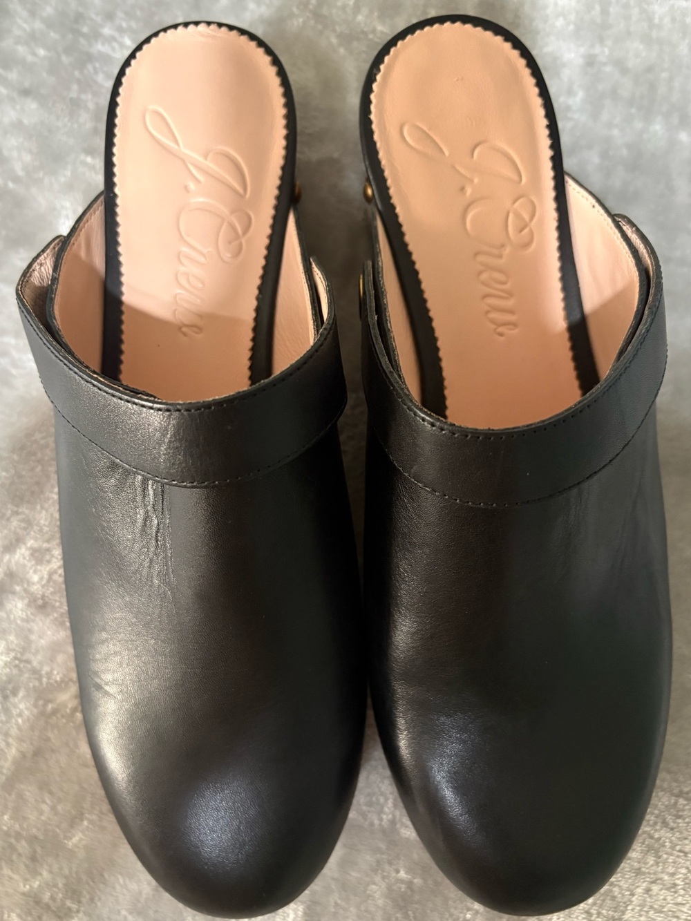 J Crew Genuine Leather Studded Convertible Clogs Size 9 Like New - Picture 4 of 5